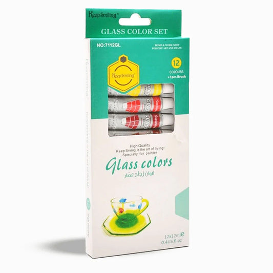 KEEP SMILING GLASS COLOURS PACK OF 12