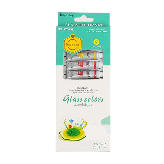 KEEP SMILING GLASS COLOURS PACK OF 12