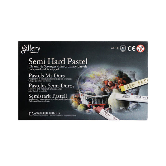 GALLERY SEMI HARD PASTEL PACK OF 12 PCS