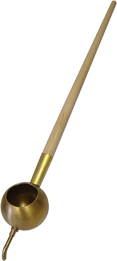 Brass Tjanting Tool LARGE, 35mm Bowl, 1.5mm Spout for Batik Craft with Hints & Tips Guide | WAX TOOL