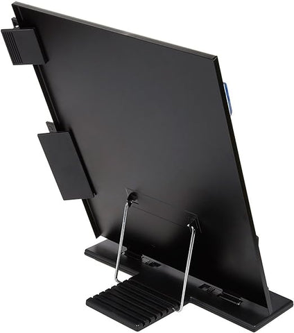 Copy Holder Easel - Portable Document Holder Reading Stand - Adjustable Steel Computer Paper Holder Typing Stand with Removable Clip & Line Guide, Fits Letter-Size Sheets, 9 x 12.5 x 6 Inches
