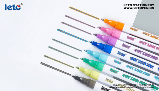 LETO OUT LINE PEN PACK OF 8