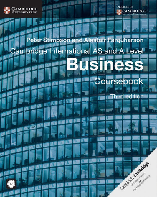 Cambridge International AS and A Level Business Coursebook Third Edition BY PETER STIMPSON Available In Pakistan
