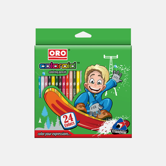Oro Colour Coloroid Pack of 12 And 24 Color Pencils