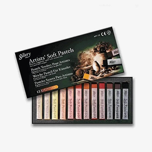 Gallery Artists Soft Pastels Earthtone Set Of 12 Pieces