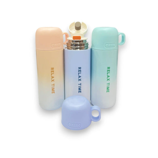 Kids Water Bottle - | Leak Proof With Cup & Handle | Stainless Steel Flask Eco-Frindly 500ml