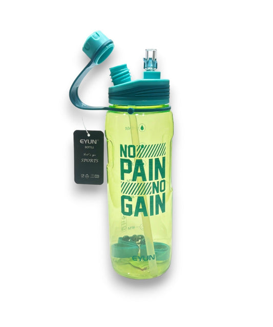 Eyun BPA Free Leakproof Water Bottle1250 ml (Green No Pain No Gain)