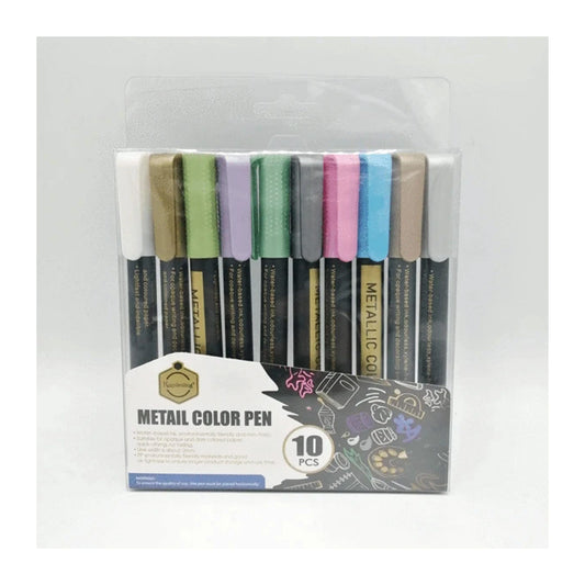 Keep Smiling Metallic Color Pen Pack Of 10