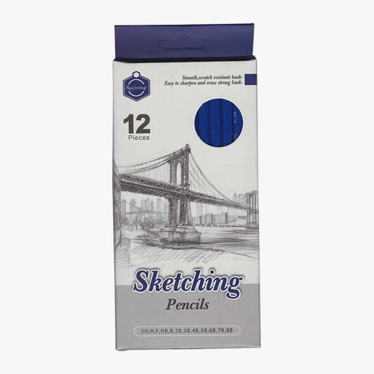 Keep Smiling Sketching Pencil Set Of 12 (2H,H,F,FB,B,2B,4B,5B,6B,7B,8B,10B)