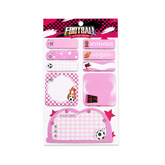 Football Sticky Note Set — 9 Pads