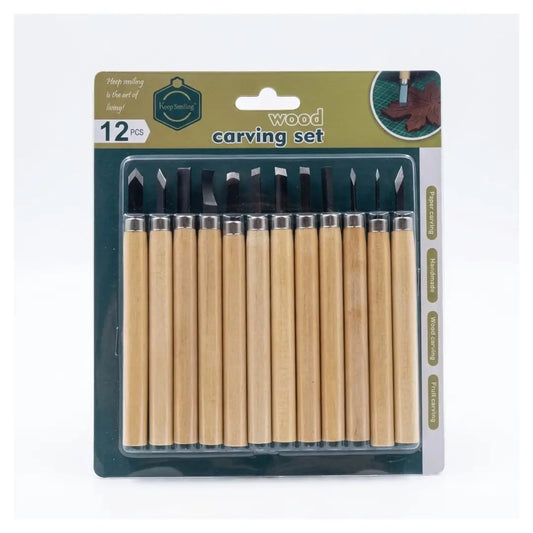 Keep Smiling Wood Carving Tool Set of 12