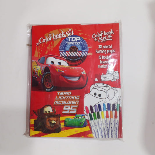 Coloring Book Set โ 32 Pages with 15 Markers Kids Art Activity