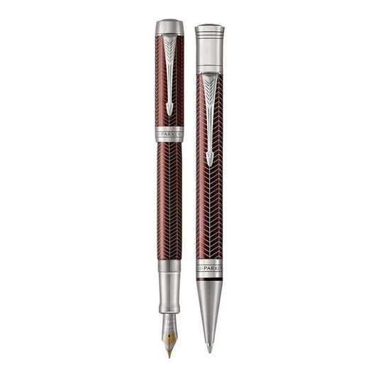 Parker Duofold - Prestige Burgundy Chevron CT - CENT