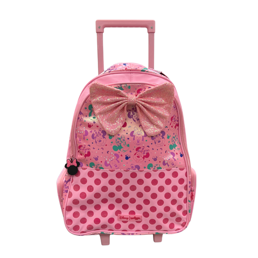 Smiggle Disney Minnie Mouse Kids Trolley School Bag – Pink Bow Design