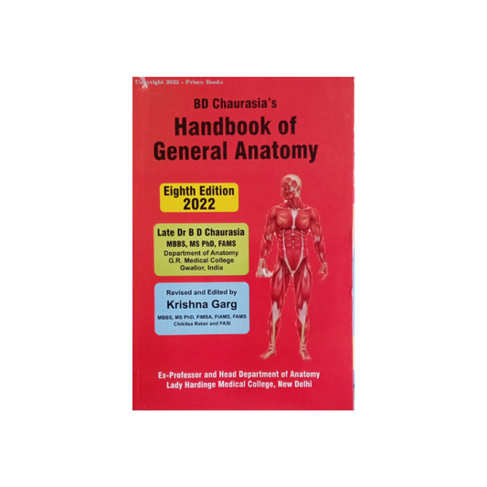 B D CHAURASIA'S HANDBOOK OF GENERAL ANATOMY, 8E Mattpaper