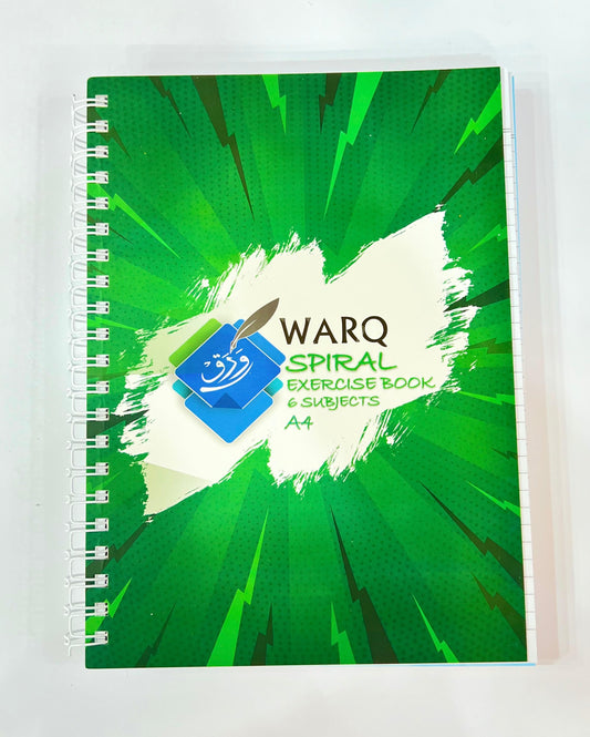 WARQ SPIRAL SUBJECTS NOTEBOOK 6 SUBJCTS A4 SIZE IMPORTED PAPER
