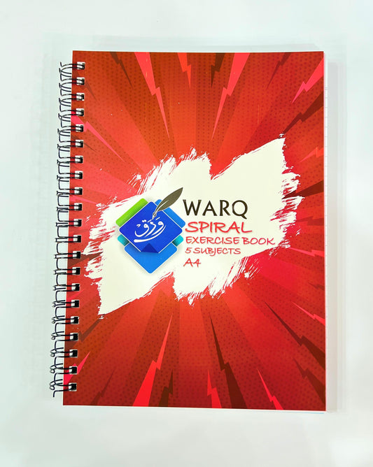 WARQ SPIRAL SUBJECTS NOTEBOOK 5 SUBJCTS A4 SIZE IMPORTED PAPER