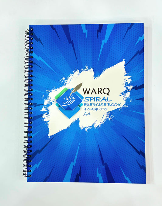 WARQ SPIRAL SUBJECTS NOTEBOOK 4 SUBJCTS A4 SIZE IMPORTED PAPER