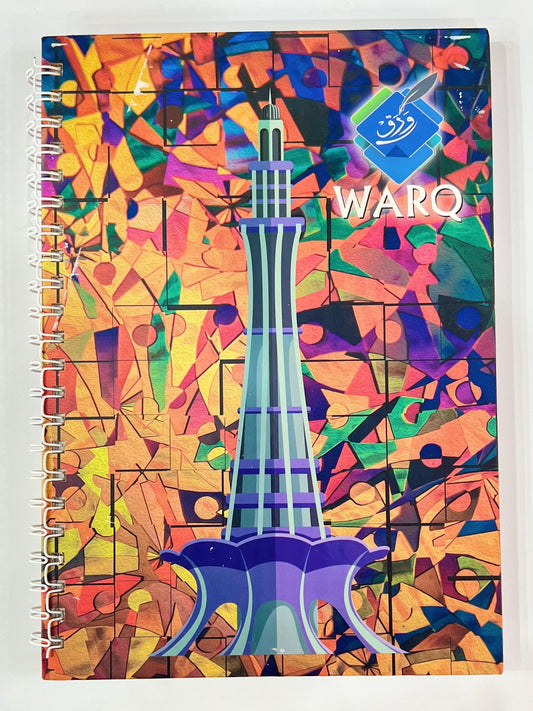 WARQ SPIRAL NOTEBOOK A4 SIZE HARD COVER IMPORTED PAPER ( MINAAR - E - PAKISTAN)