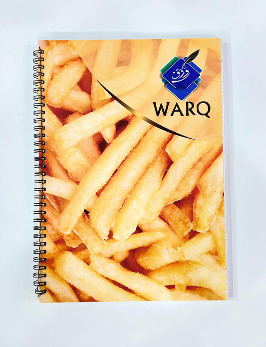 WARQ SPIRAL NOTEBOOK  A4 SIZE IMPORTED PAPER ( FRENCH FRIES )
