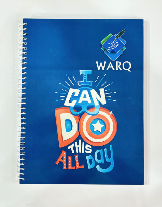 WARQ SPIRAL NOTEBOOK  A4 SIZE IMPORTED PAPER ( I CAN DO THIS ALL DAY )