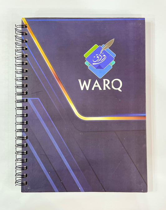 WARQ SPIRAL NOTEBOOK  A4 SIZE HARD COVER IMPORTED PAPER ( MUSA AL-KHAWARIZMI)