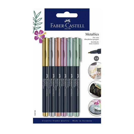 Faber-Castell Metallic Marker 6 Pcs Set