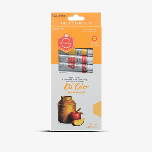 KEEP SMILING OIL COLOUR PACK OF 12 TUBES