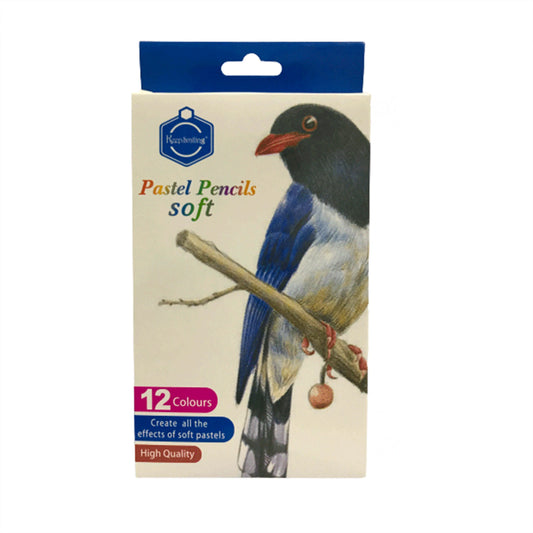 Keep Smiling Soft Pastel Pencils 12-Colors Set