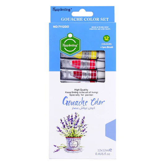 KEEP SMILING GOUACHE COLOUR PACK OF 12