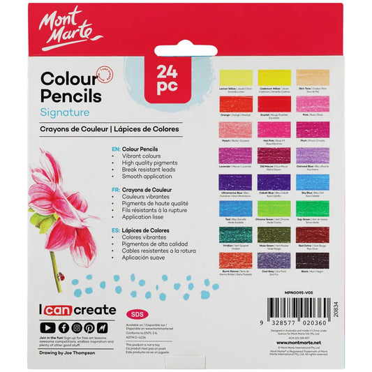 MONT MARTE COLOUR PENCILS SIGNATURE PACK OF 24