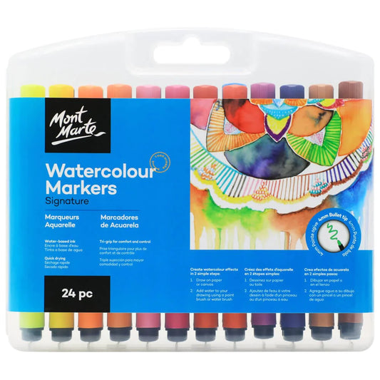 MONT MARTE Watercolour Markers Signature 24pc