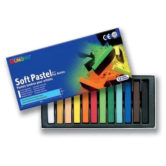 MUNGYO SOFT PASTEL FOR ARTISTS 12 COLOURS FULL