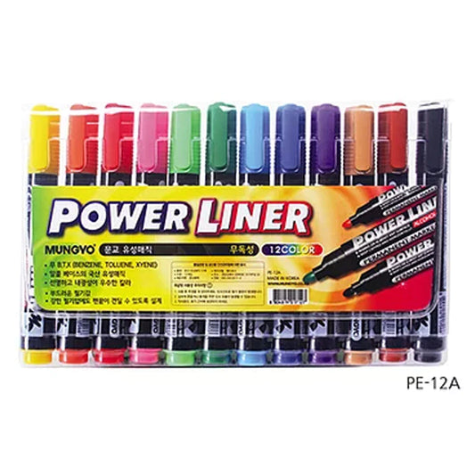 Mungyo Power Liner 12 Permanent Marker PREMIUM QUALITY