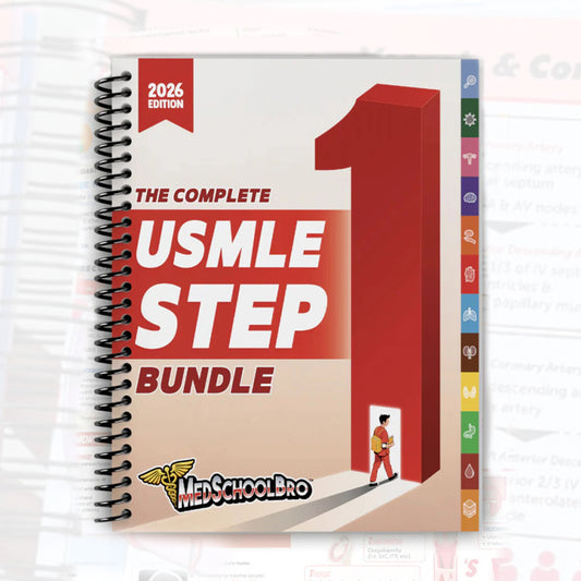 The Complete USMLE Step 1 Bundle Spiral Binding By Med School Bro Bundle