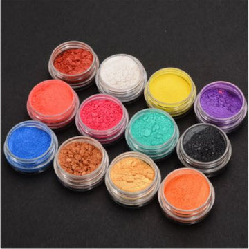 MICA POWDER PACK OF 12 (6 METALLIC SHADES & 6 MATT SHADES) USE FOR RASIN ART