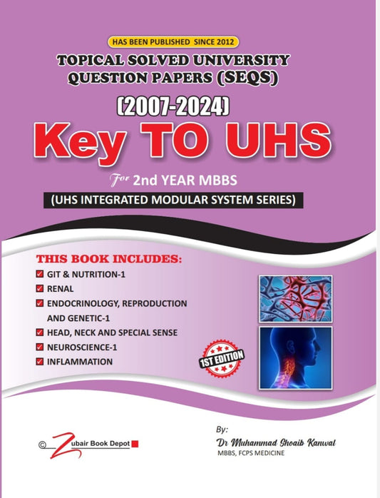 TOPICAL SOLVED UNIVERSITY QUESTIONS PAPERS SEQs KEY TO UHS FOR 2ND YEAR MBBS
