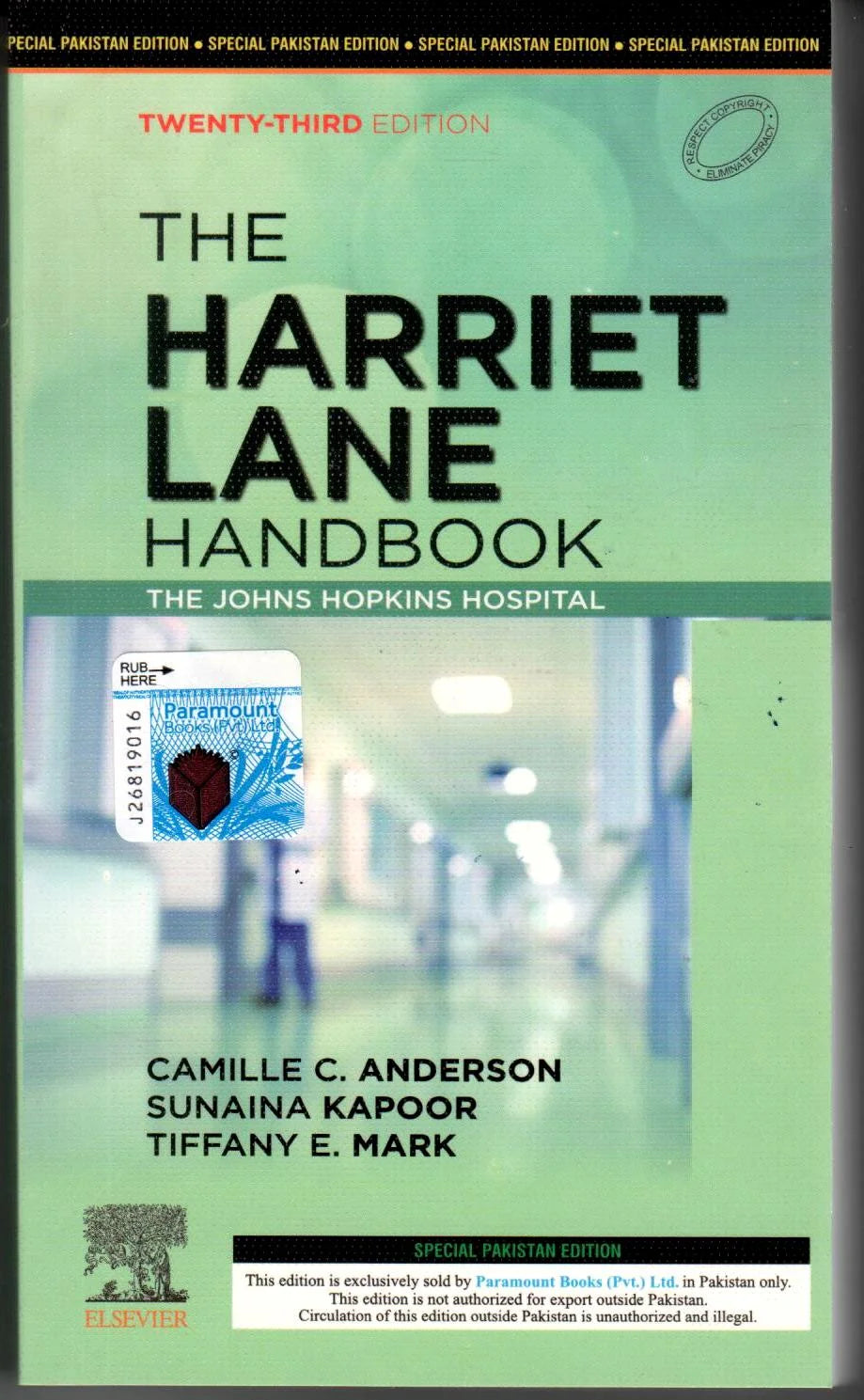 THE HARRIET LANE H/BK: THE JOHNS HOPKINS HOSPITAL 23ED PB 2023