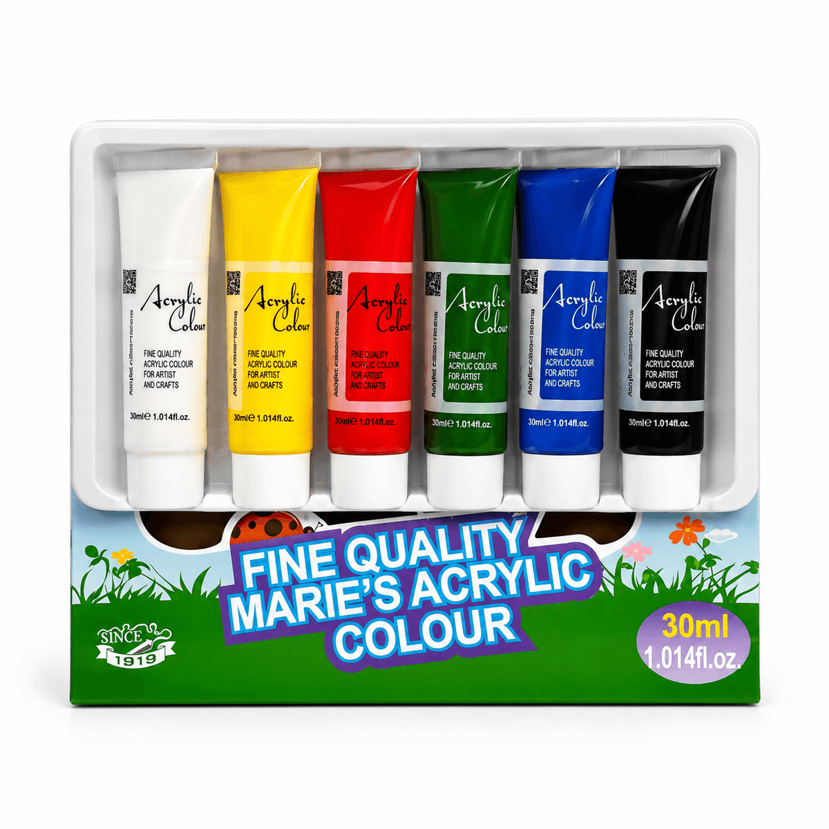 Maries Fine Quality Acrylic Paints Set 6