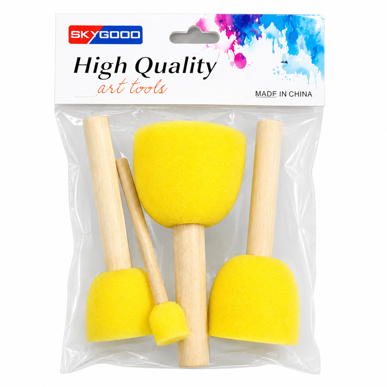 Skygood Handle Sponge Brush — 5 Pcs