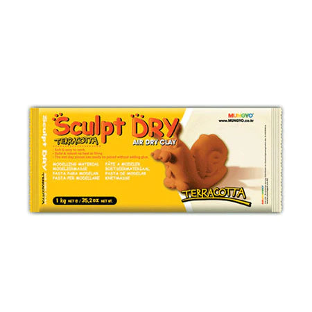 MUNGYO SCULPT AIR DRY CLAT 1000GRAMS | 1GK TERRACOTTA