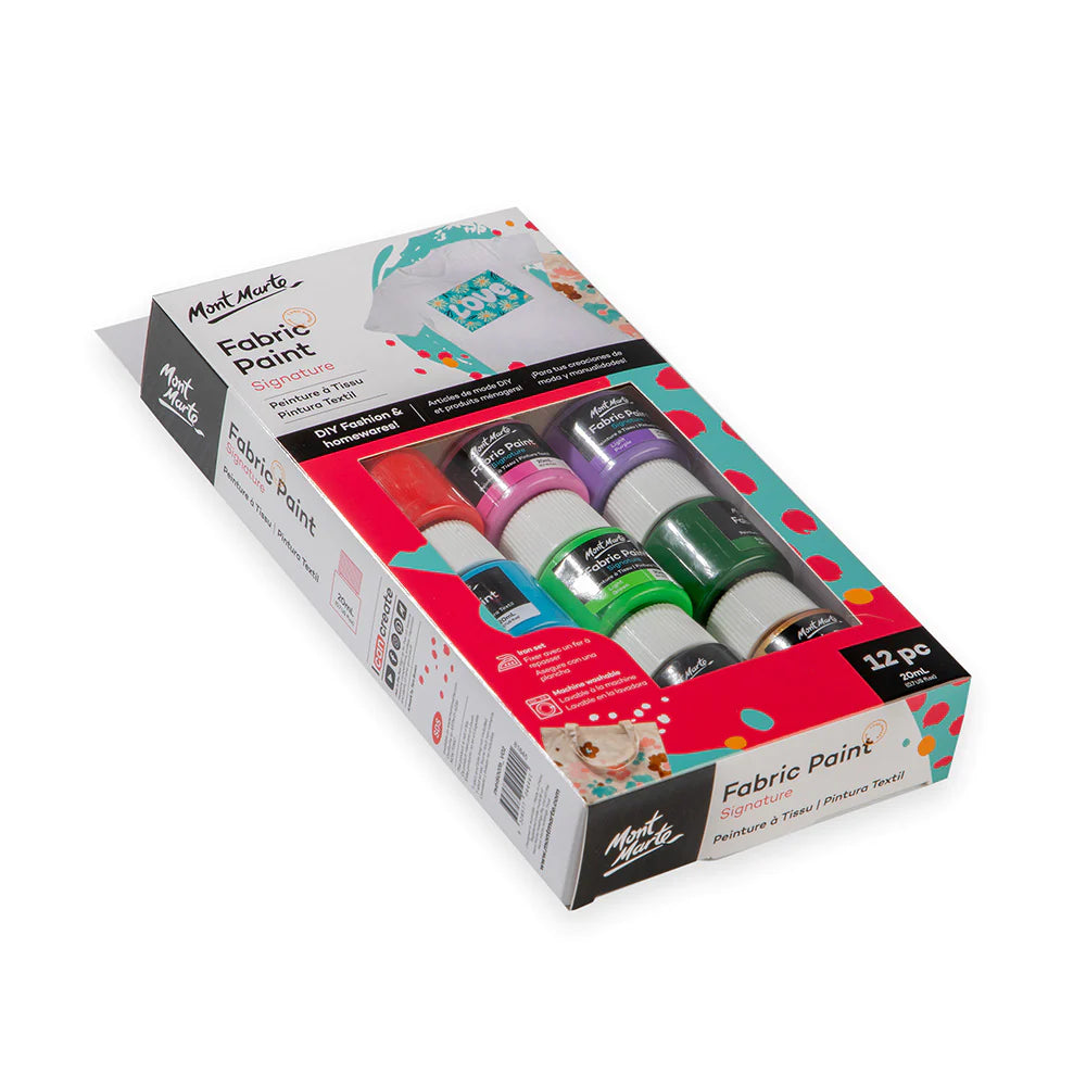 MONT MARTE Fabric Paint Signature 12pc x 20ml