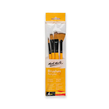 Mont Marte Signature Acrylic Brushes — 4 Pcs