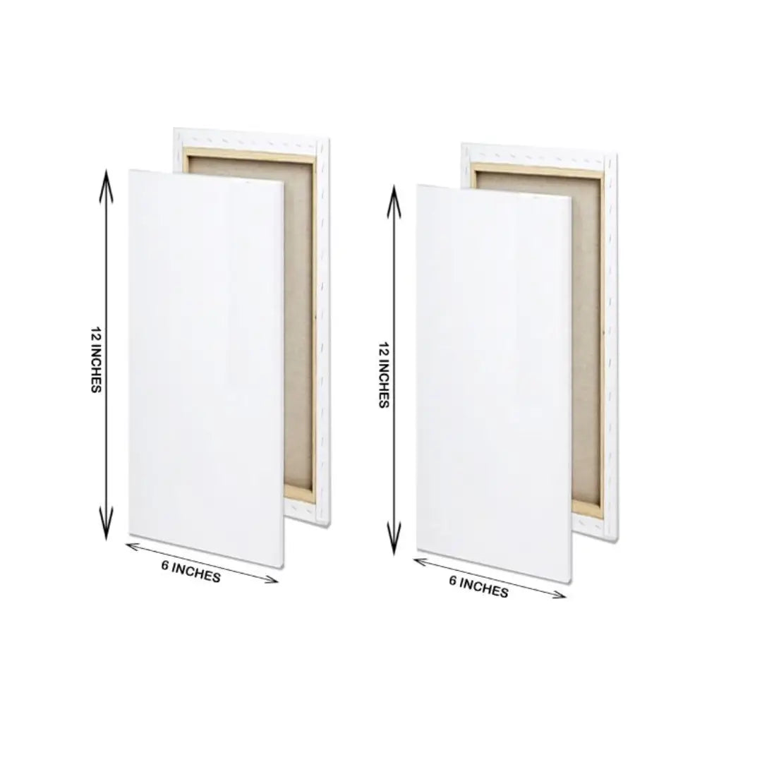 Premium White Rectangle Canvas — 6×12 inches