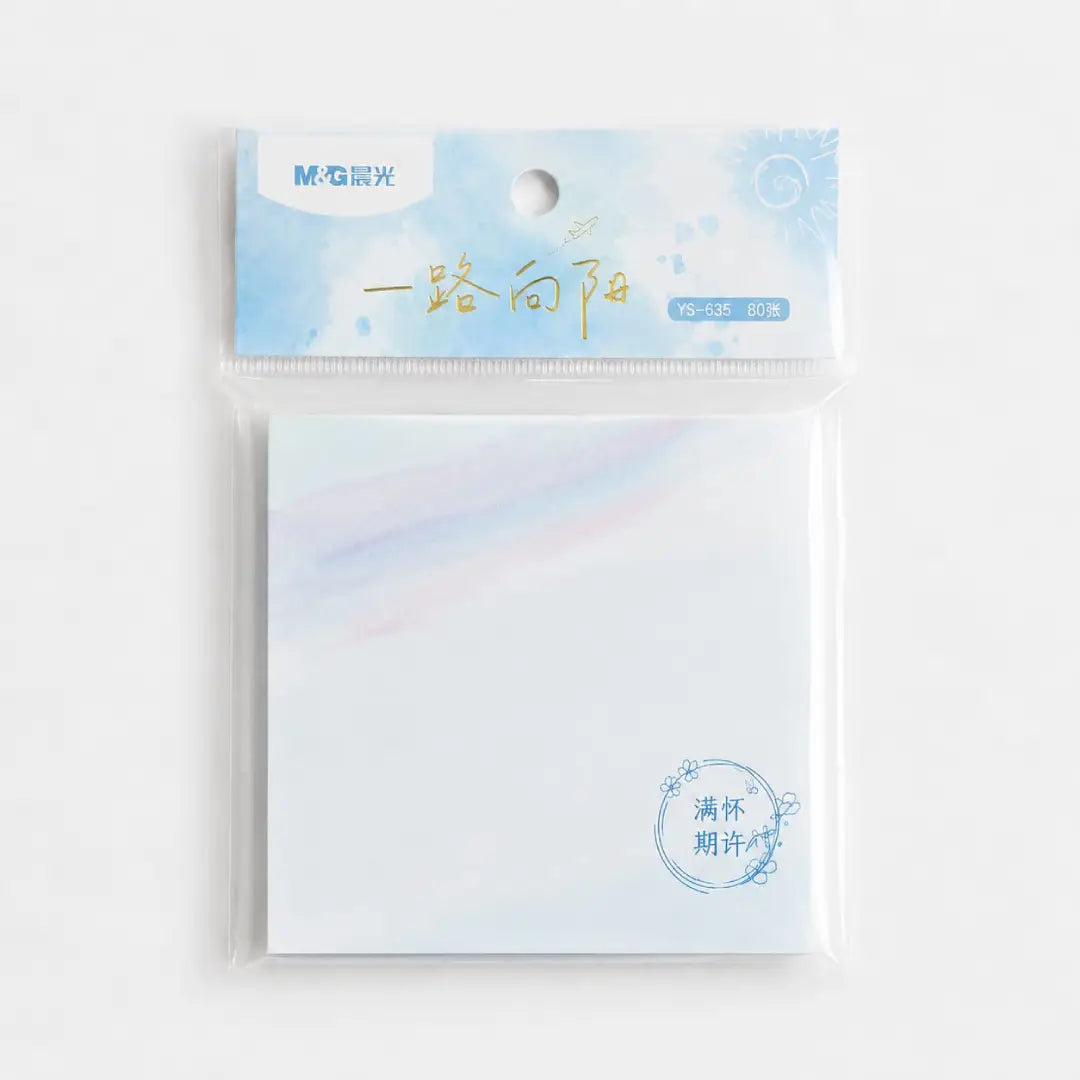 M&amp;G Aesthetic Sky Sticky Notes Pad — 80 Sheets