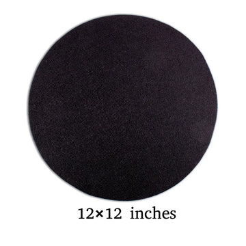 Premium Black Round Canvas — 12×12 inches