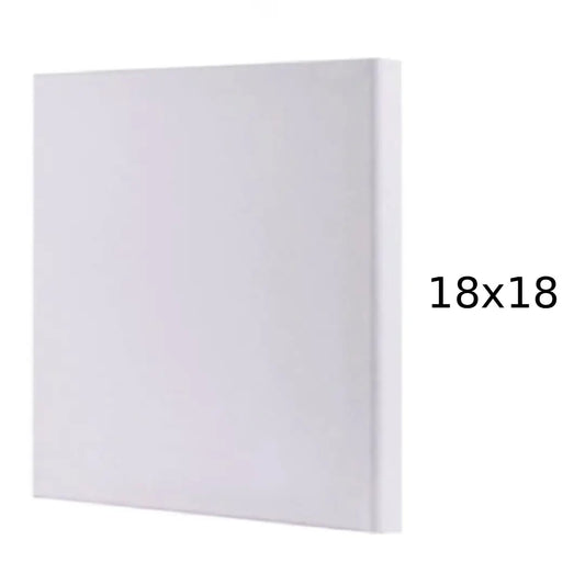 Premium White Square Canvas — 18×18 inches