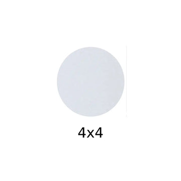 Premium White Round Canvas — 4×4 inches