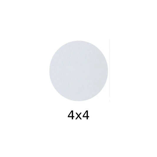 Premium White Round Canvas — 4×4 inches