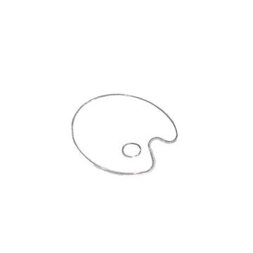 Oval Transparent Plastic Paint Palette